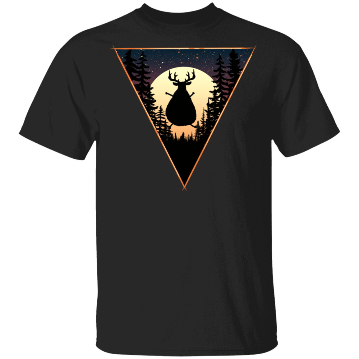 T-Shirts Black / S Fat Reindeer Triangle T-Shirt