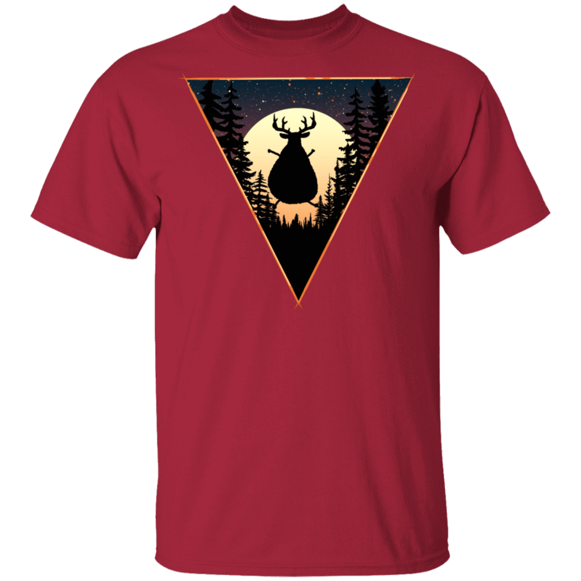 T-Shirts Cardinal / S Fat Reindeer Triangle T-Shirt
