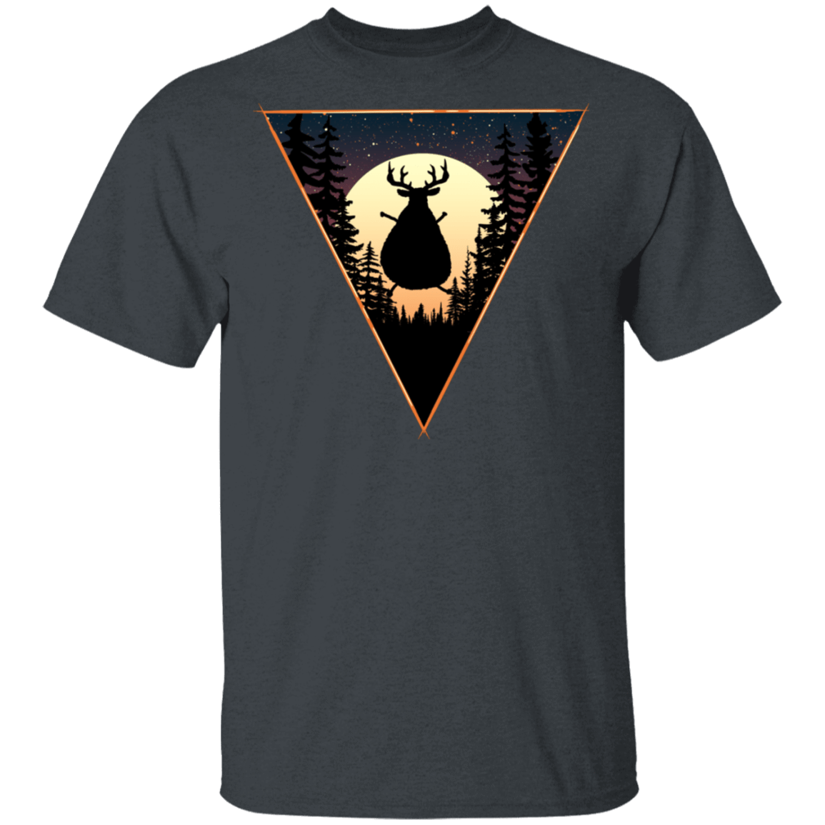 T-Shirts Dark Heather / S Fat Reindeer Triangle T-Shirt