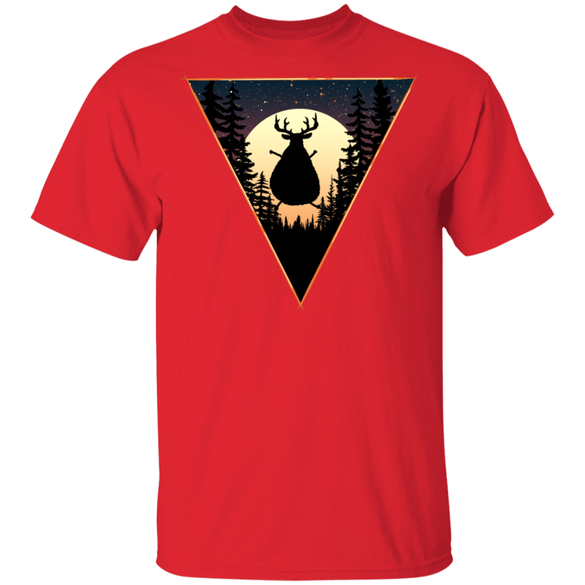 T-Shirts Red / S Fat Reindeer Triangle T-Shirt