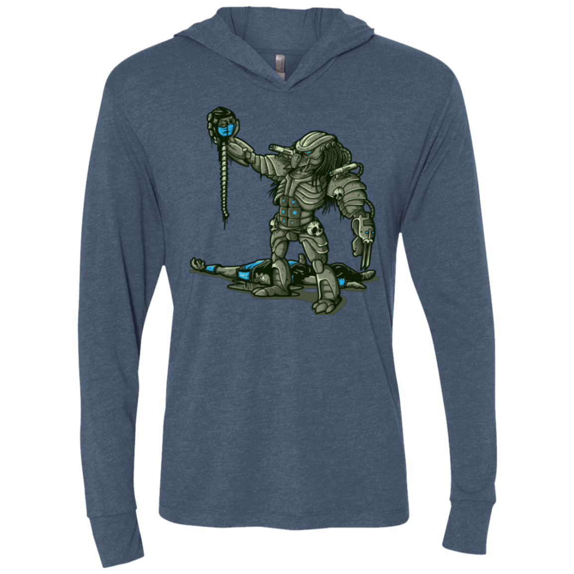 T-Shirts Indigo / X-Small Fatality Triblend Long Sleeve Hoodie Tee