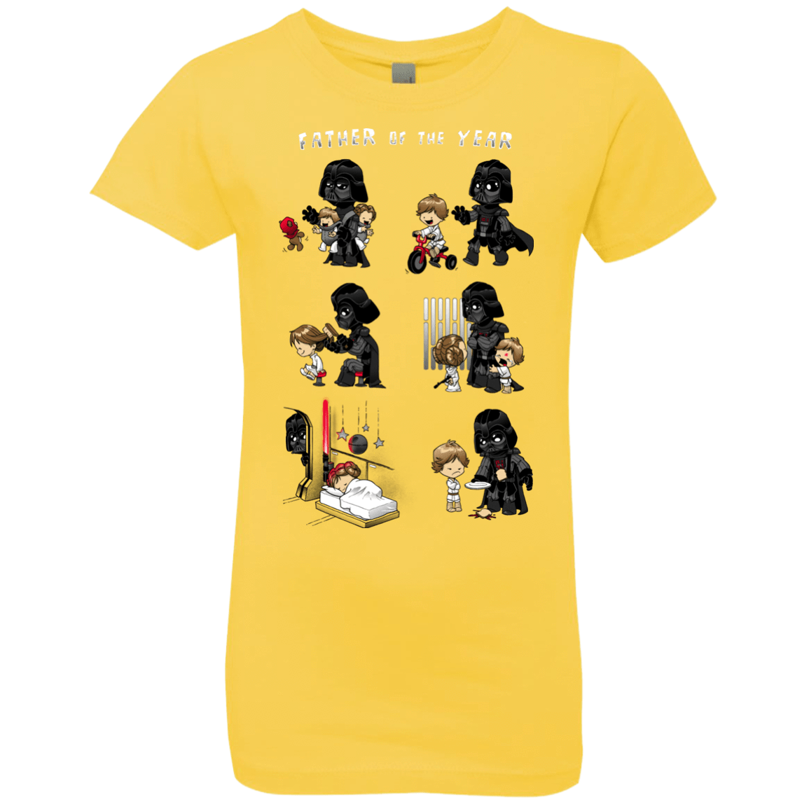 T-Shirts Vibrant Yellow / YXS Father of the year Girls Premium T-Shirt