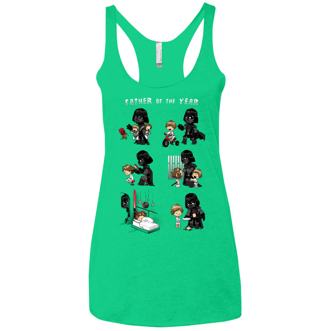 T-Shirts Envy / X-Small Father of the year Women's Triblend Racerback Tank