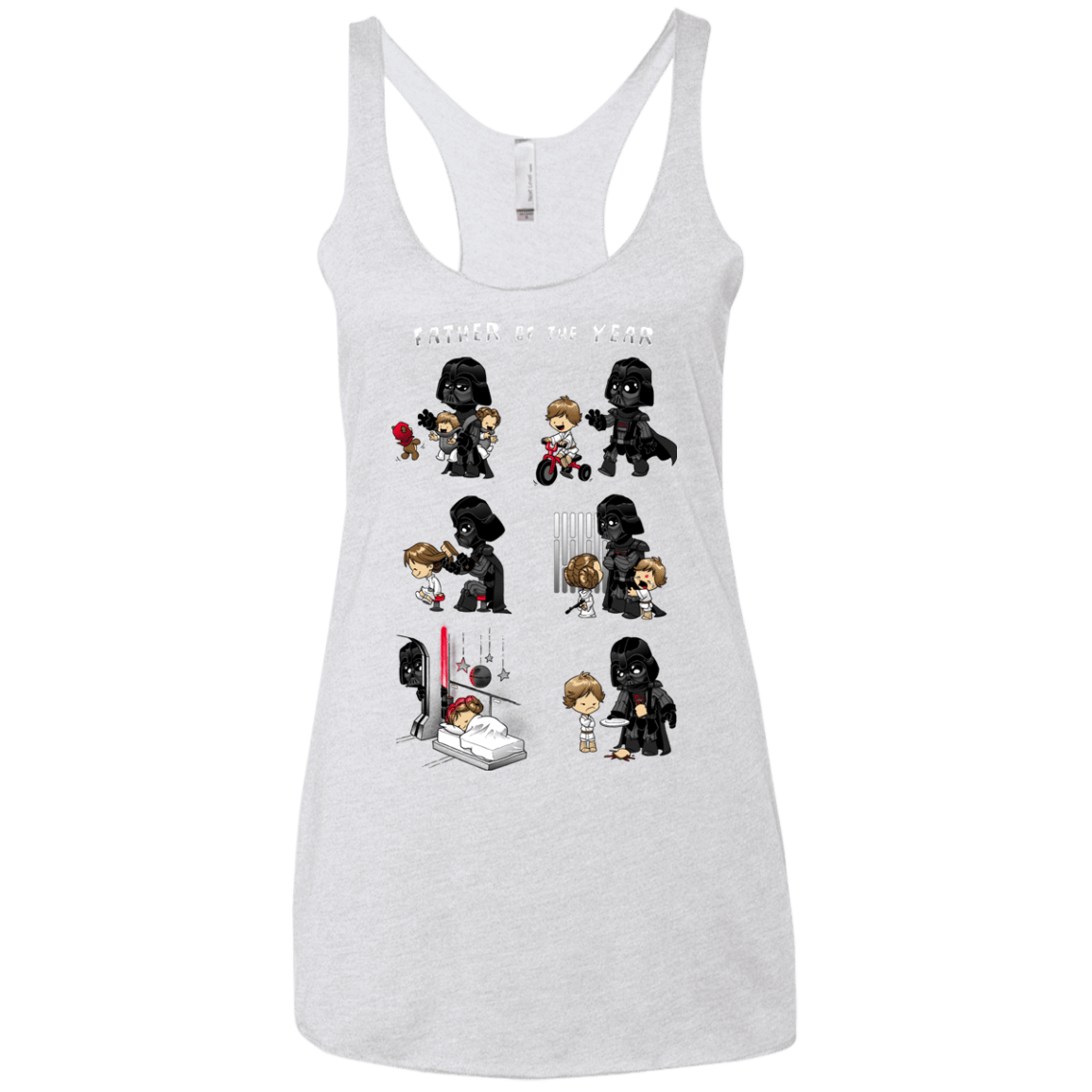 T-Shirts Heather White / X-Small Father of the year Women's Triblend Racerback Tank