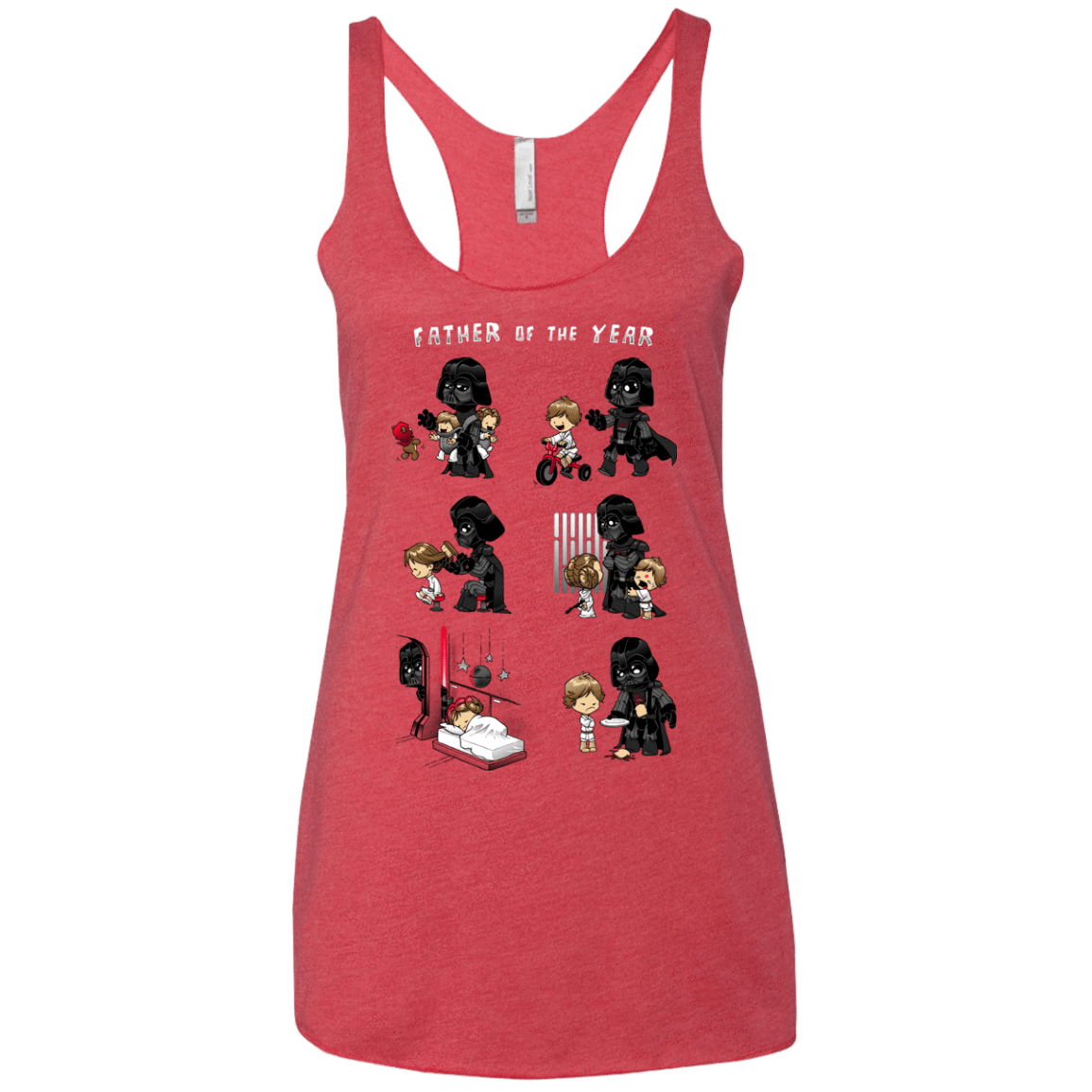 T-Shirts Vintage Red / X-Small Father of the year Women's Triblend Racerback Tank
