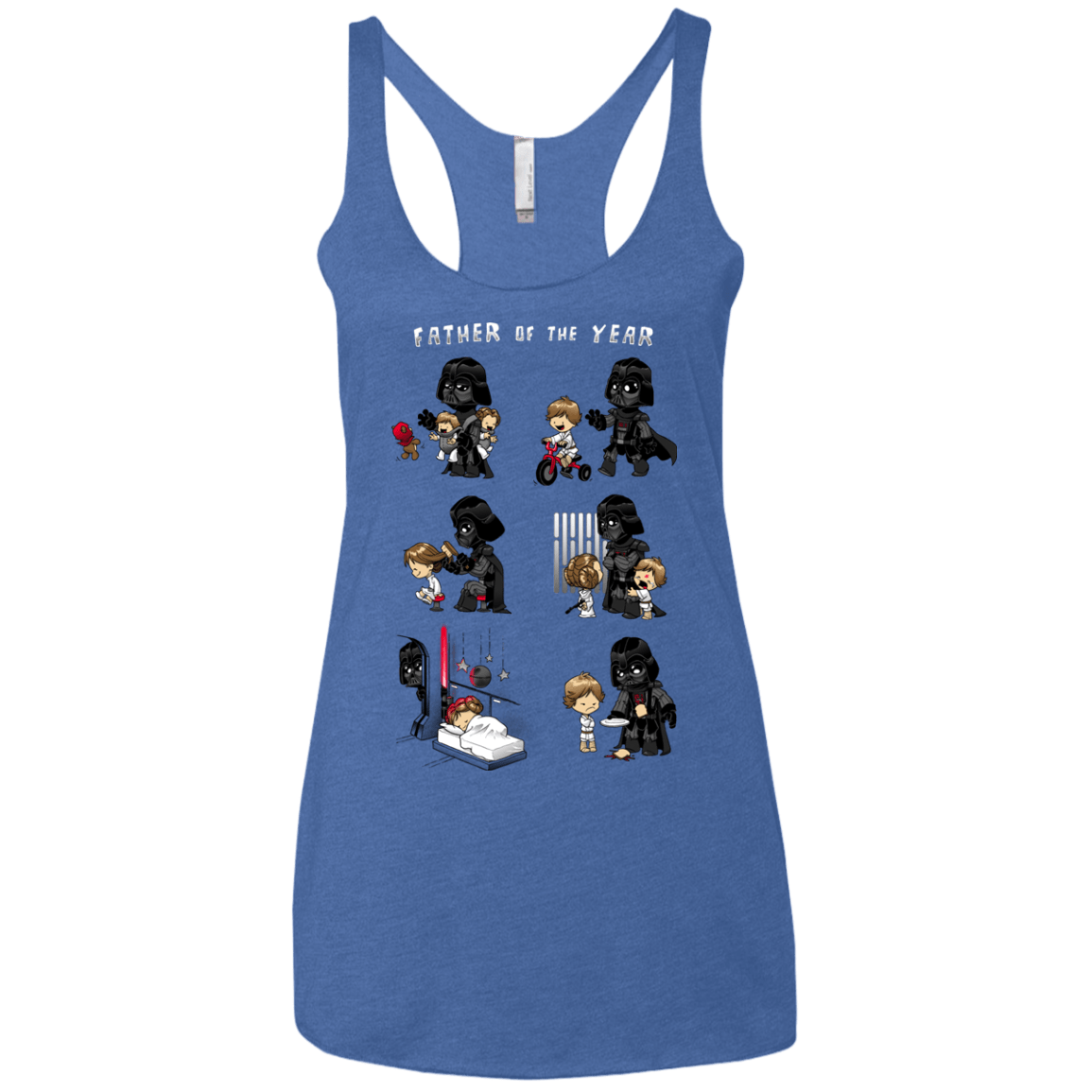 T-Shirts Vintage Royal / X-Small Father of the year Women's Triblend Racerback Tank