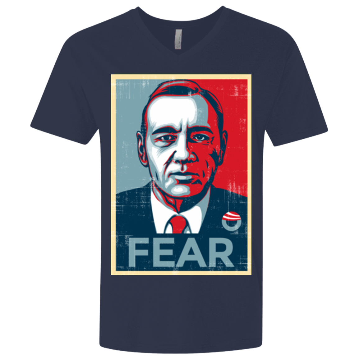 T-Shirts Midnight Navy / X-Small fear Men's Premium V-Neck