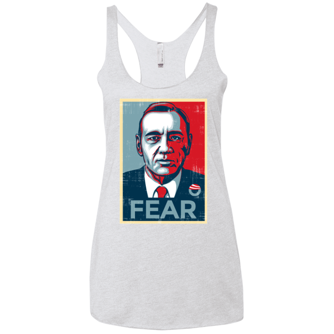 T-Shirts Heather White / X-Small fear Women's Triblend Racerback Tank