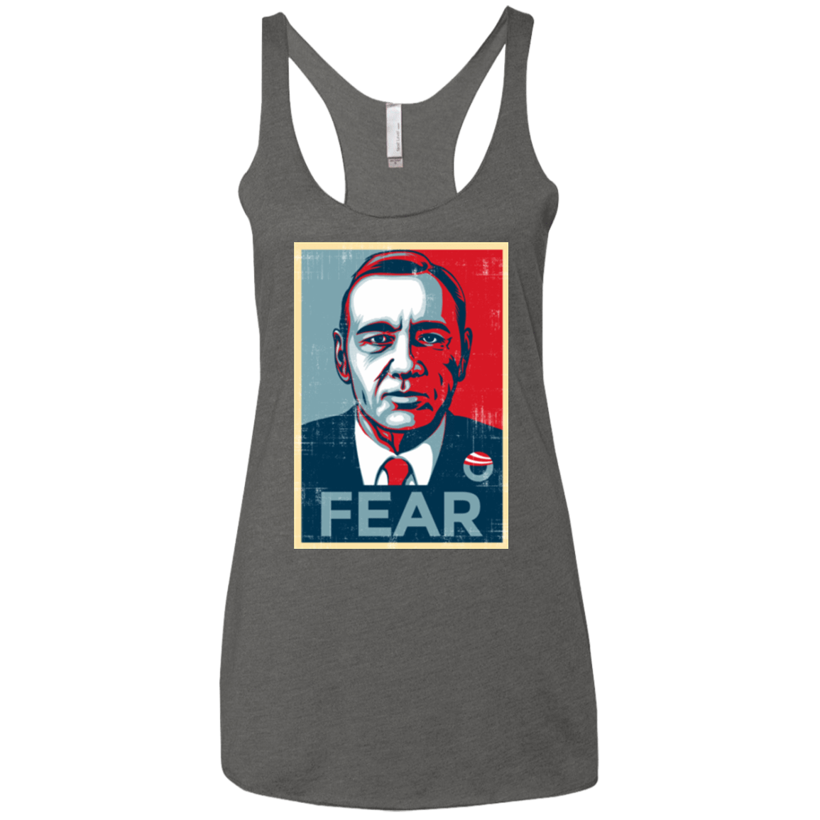 T-Shirts Premium Heather / X-Small fear Women's Triblend Racerback Tank
