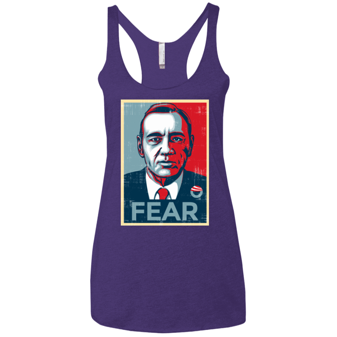 T-Shirts Purple / X-Small fear Women's Triblend Racerback Tank