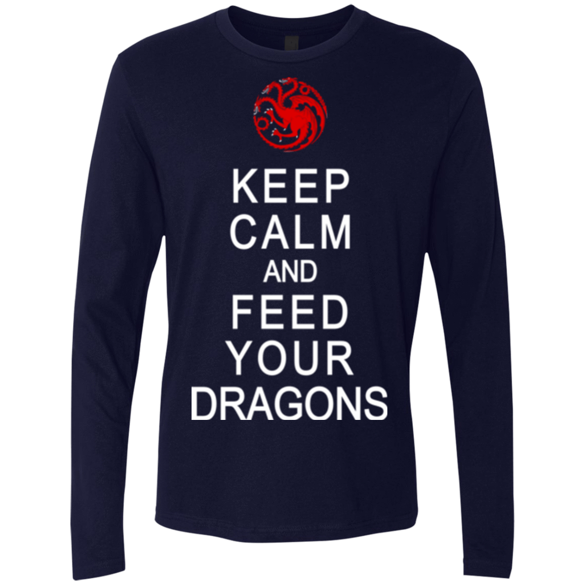 T-Shirts Midnight Navy / Small Feed dragons Men's Premium Long Sleeve