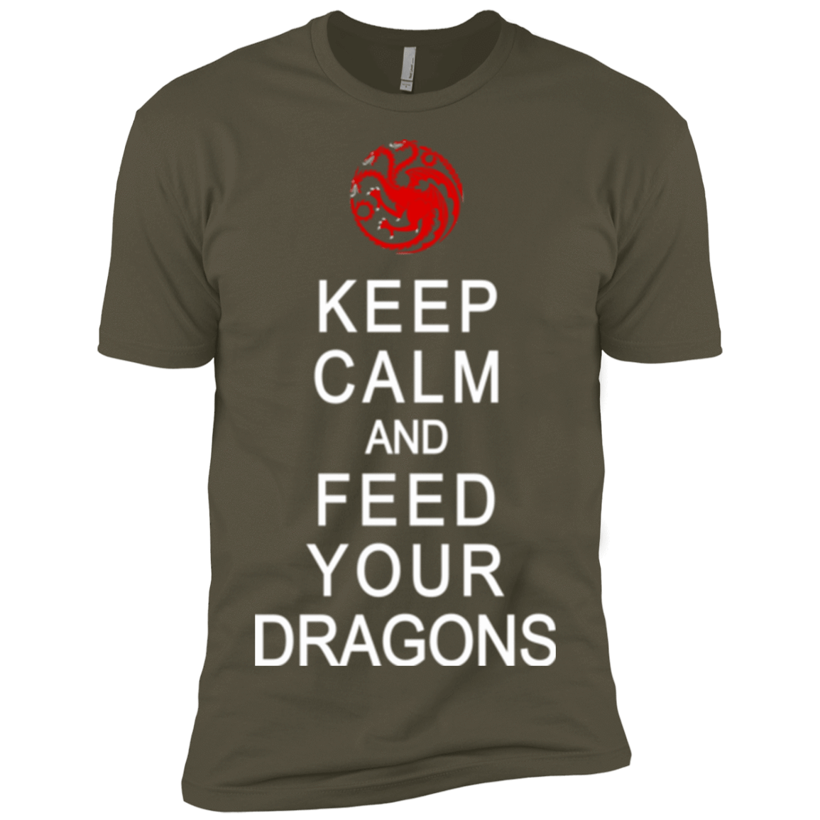 T-Shirts Military Green / X-Small Feed dragons Men's Premium T-Shirt