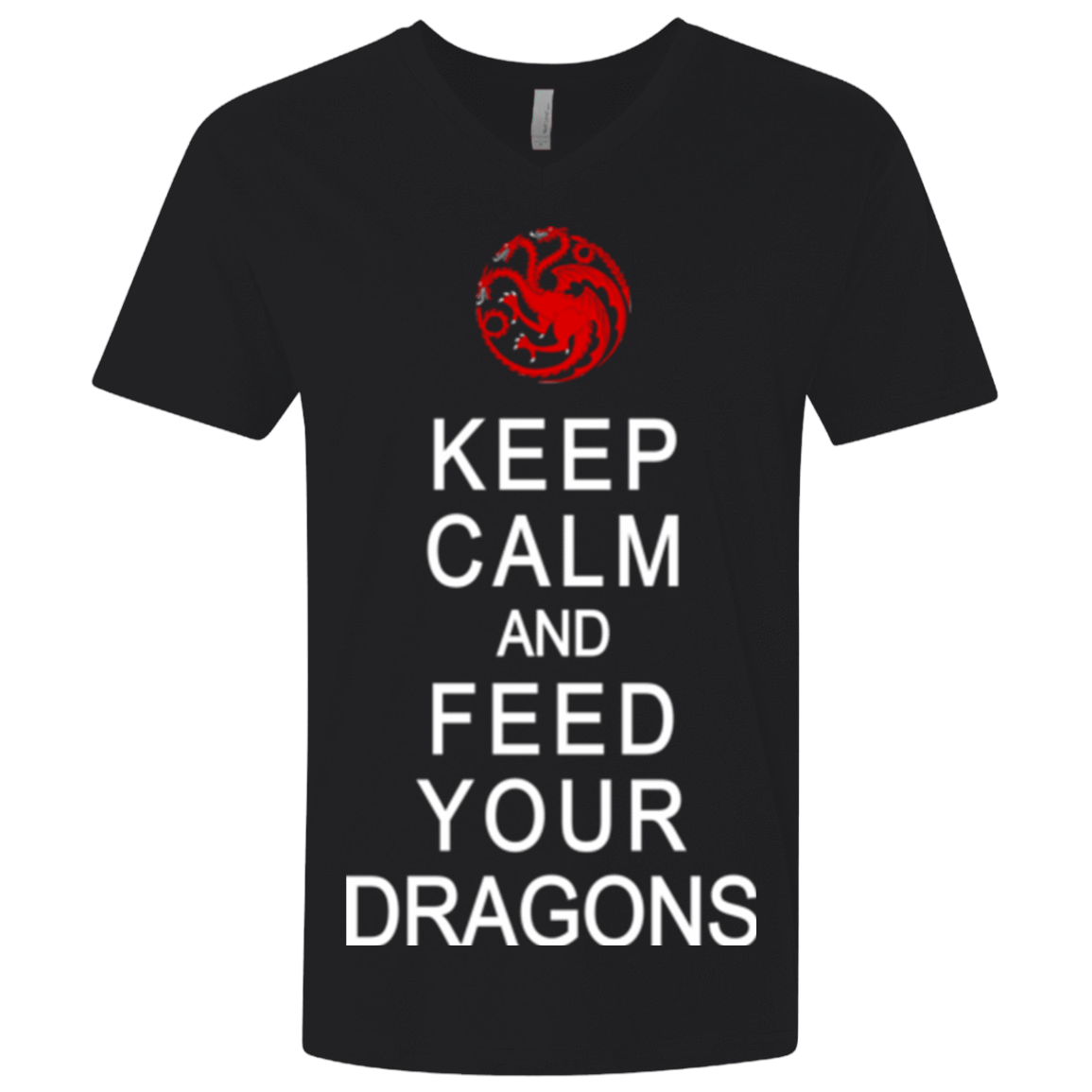 T-Shirts Black / X-Small Feed dragons Men's Premium V-Neck