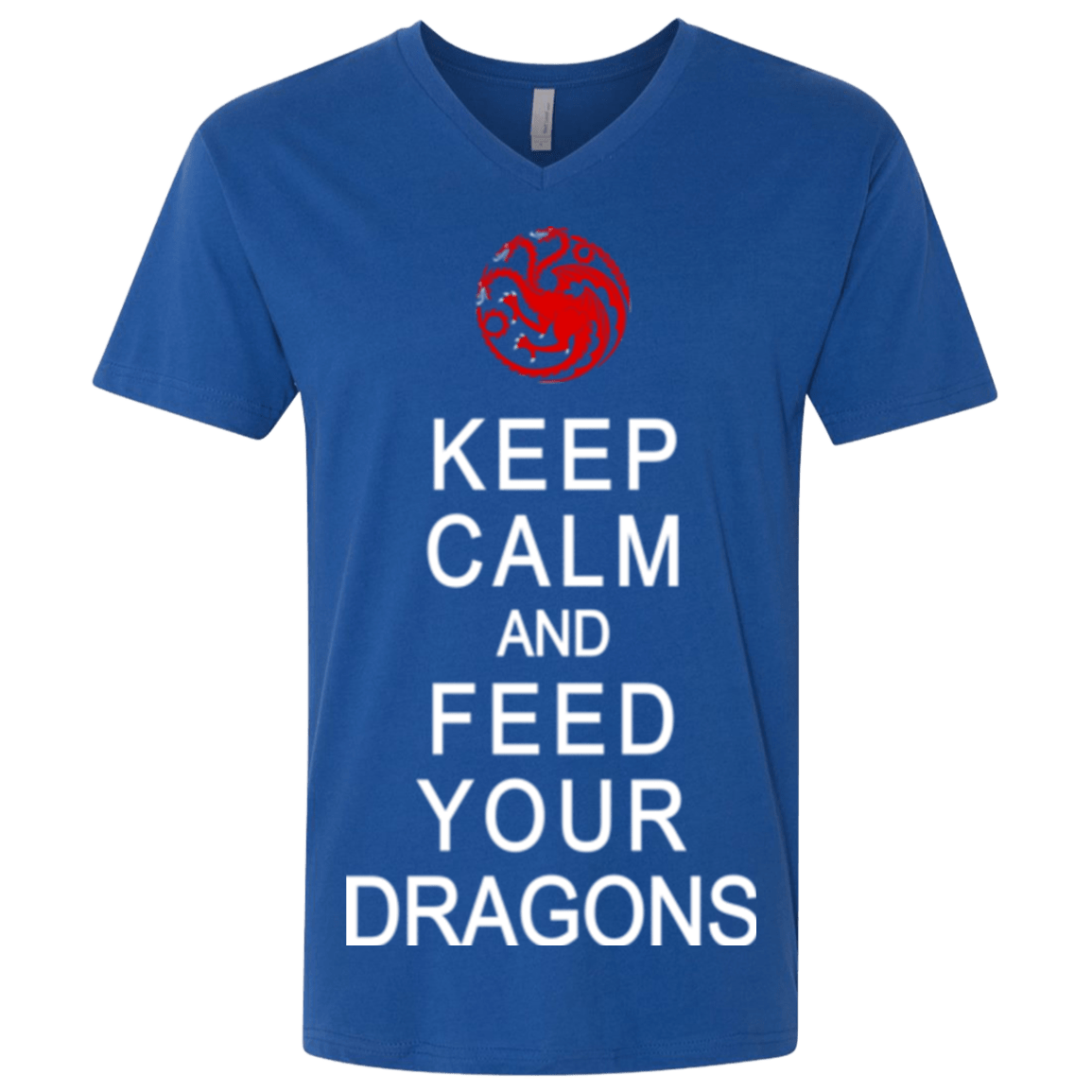 T-Shirts Royal / X-Small Feed dragons Men's Premium V-Neck