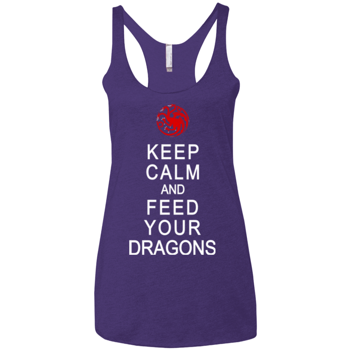 T-Shirts Purple / X-Small Feed dragons Women's Triblend Racerback Tank