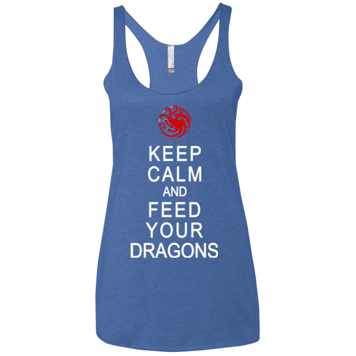 T-Shirts Vintage Royal / X-Small Feed dragons Women's Triblend Racerback Tank