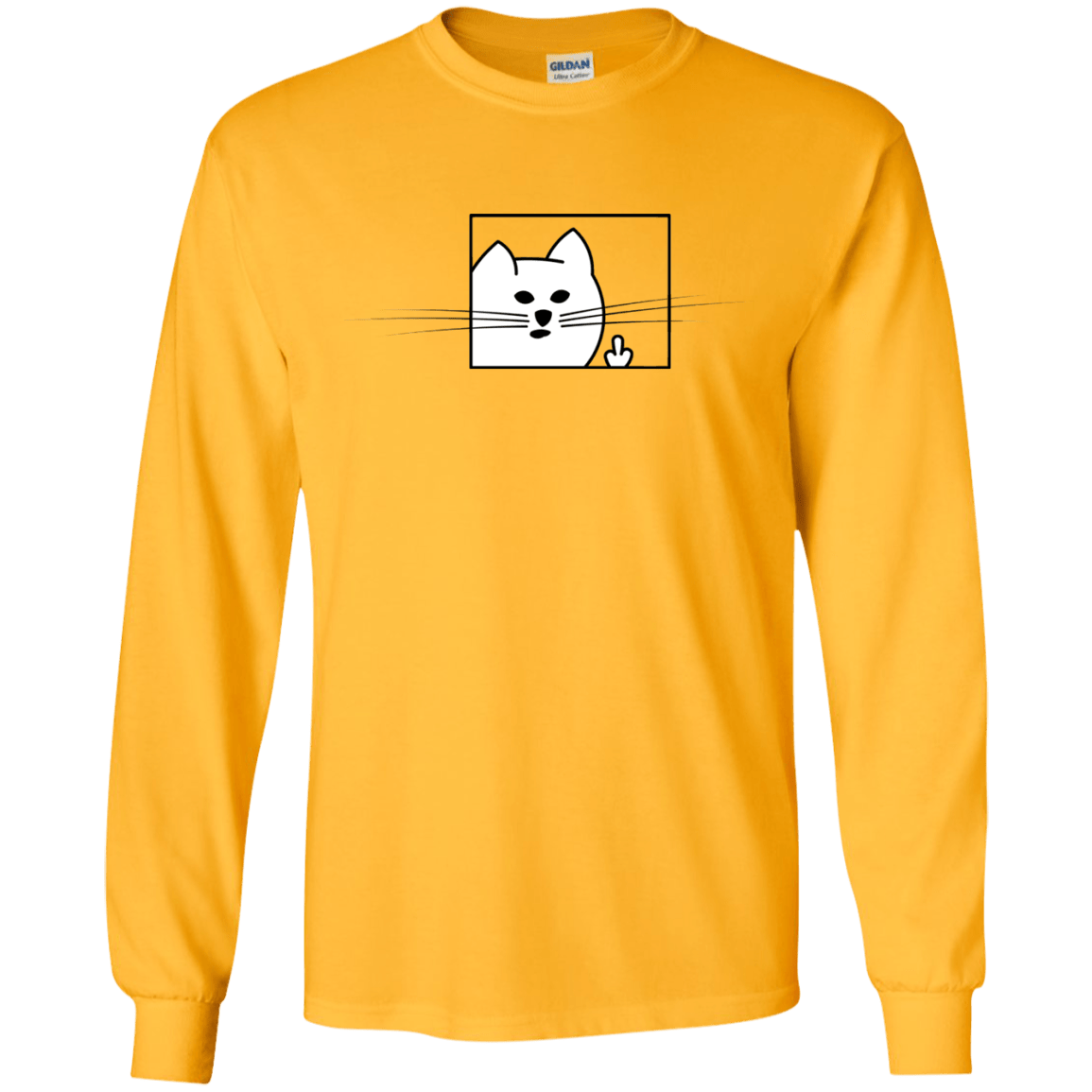 T-Shirts Gold / S Feline Flip Men's Long Sleeve T-Shirt