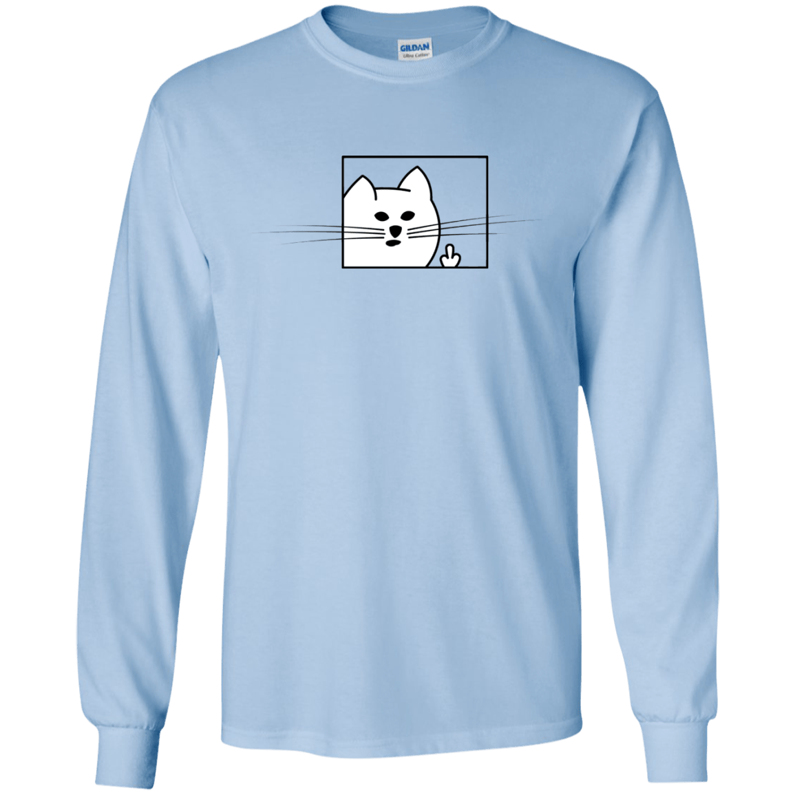 T-Shirts Light Blue / S Feline Flip Men's Long Sleeve T-Shirt