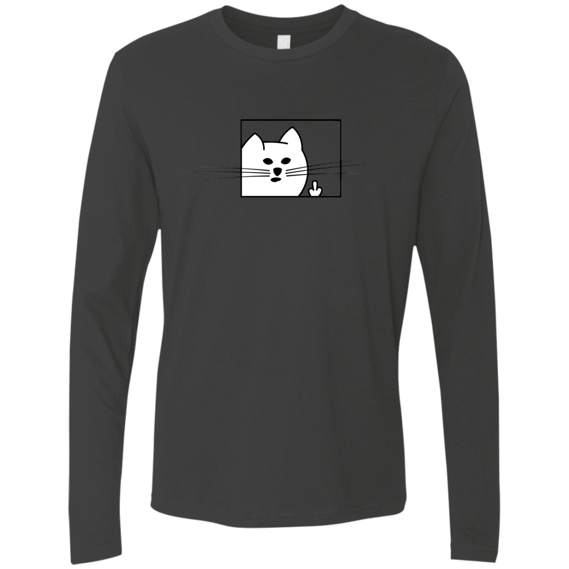 T-Shirts Heavy Metal / S Feline Flip Men's Premium Long Sleeve