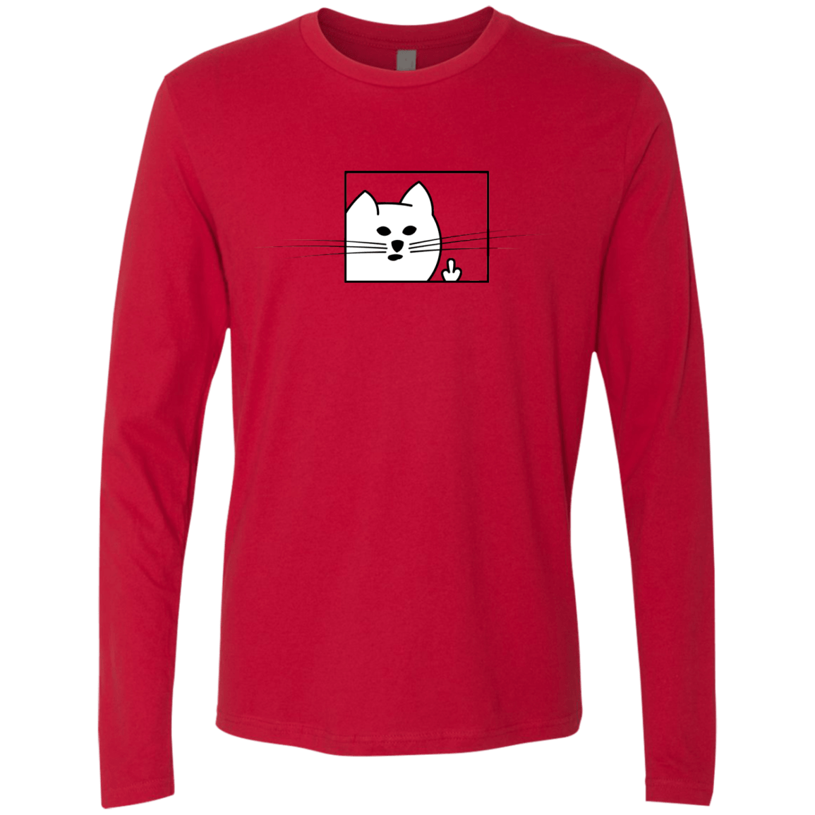 T-Shirts Red / S Feline Flip Men's Premium Long Sleeve