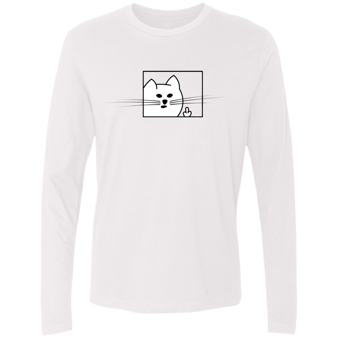 T-Shirts White / S Feline Flip Men's Premium Long Sleeve