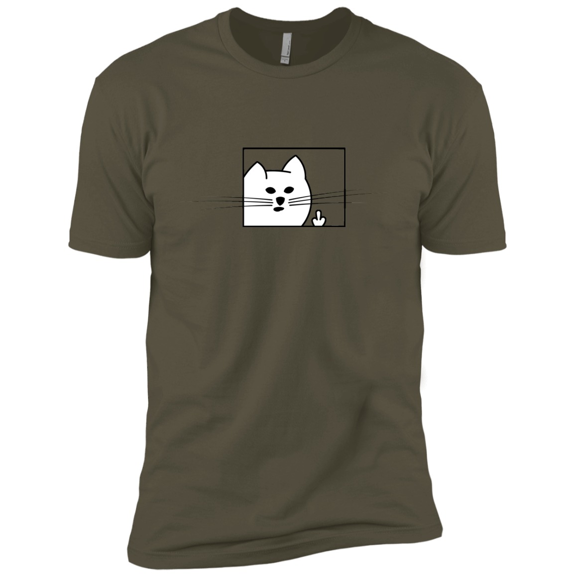 T-Shirts Military Green / X-Small Feline Flip Men's Premium T-Shirt