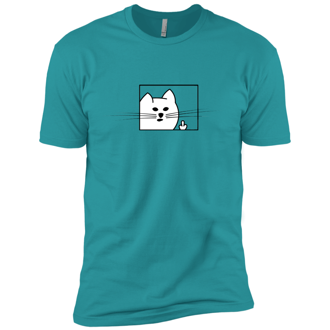 T-Shirts Tahiti Blue / X-Small Feline Flip Men's Premium T-Shirt