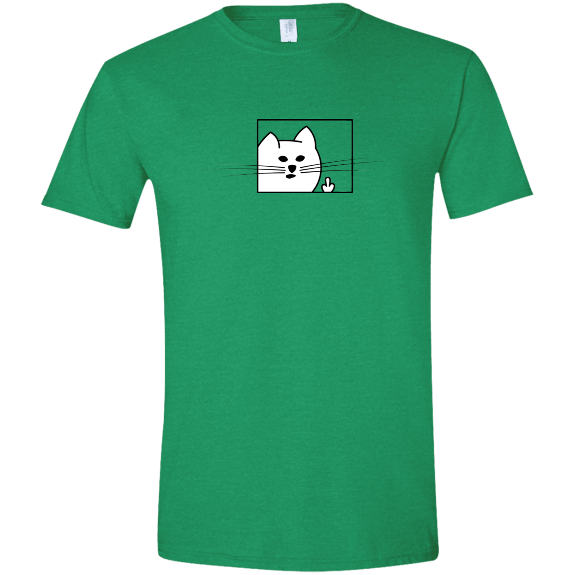 T-Shirts Heather Irish Green / S Feline Flip Men's Semi-Fitted Softstyle