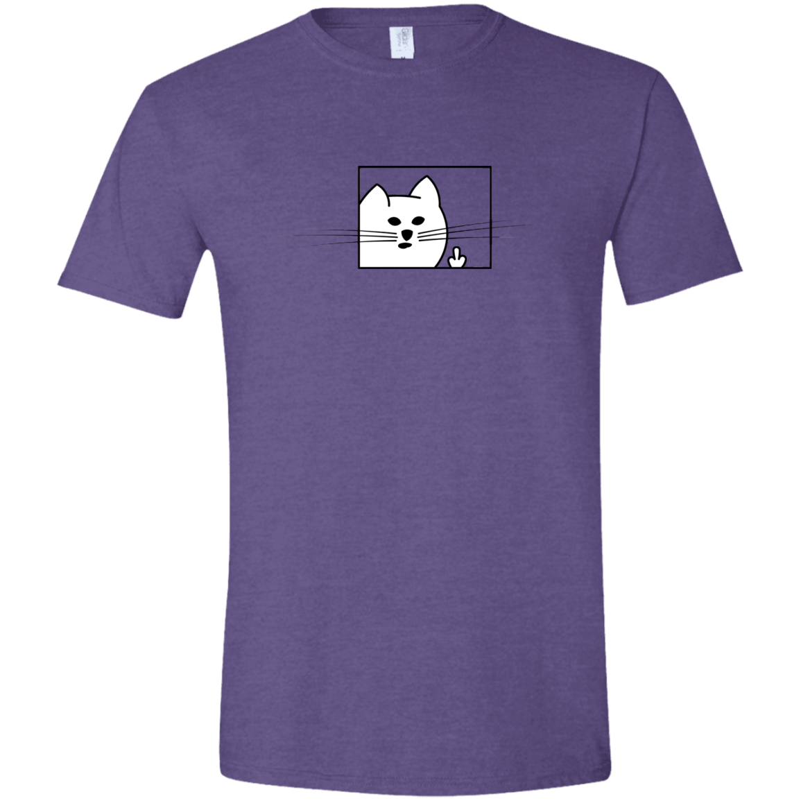 T-Shirts Heather Purple / S Feline Flip Men's Semi-Fitted Softstyle