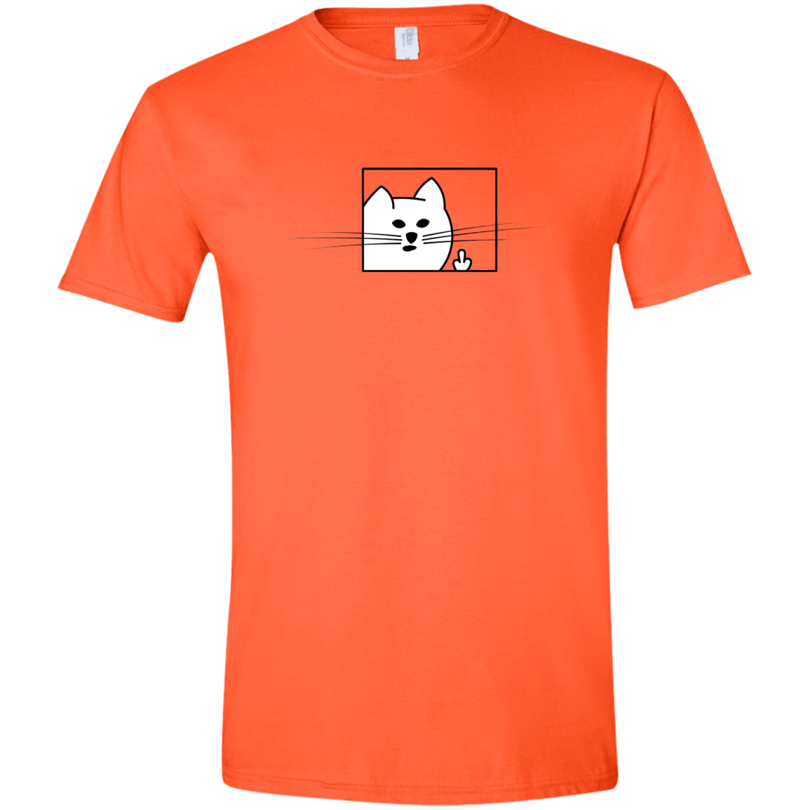 T-Shirts Orange / S Feline Flip Men's Semi-Fitted Softstyle