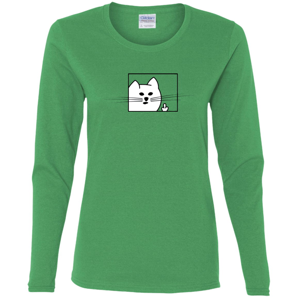 T-Shirts Irish Green / S Feline Flip Women's Long Sleeve T-Shirt