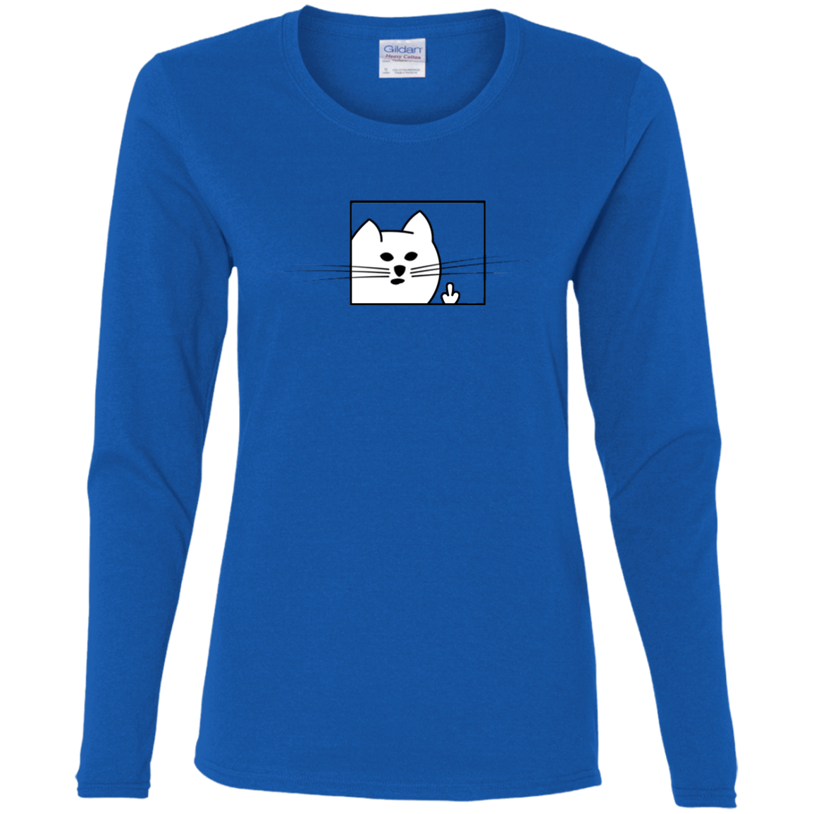 T-Shirts Royal / S Feline Flip Women's Long Sleeve T-Shirt