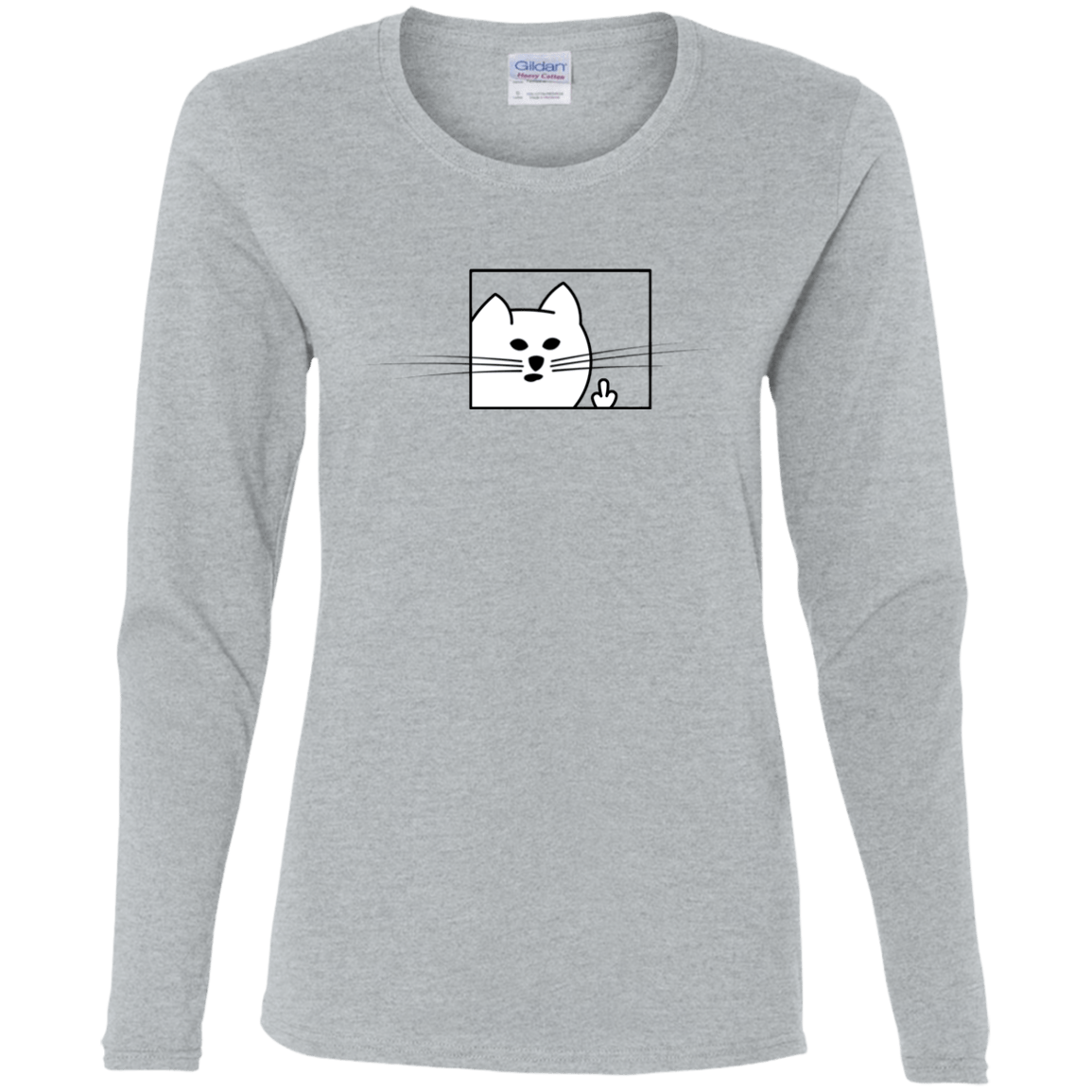 T-Shirts Sport Grey / S Feline Flip Women's Long Sleeve T-Shirt