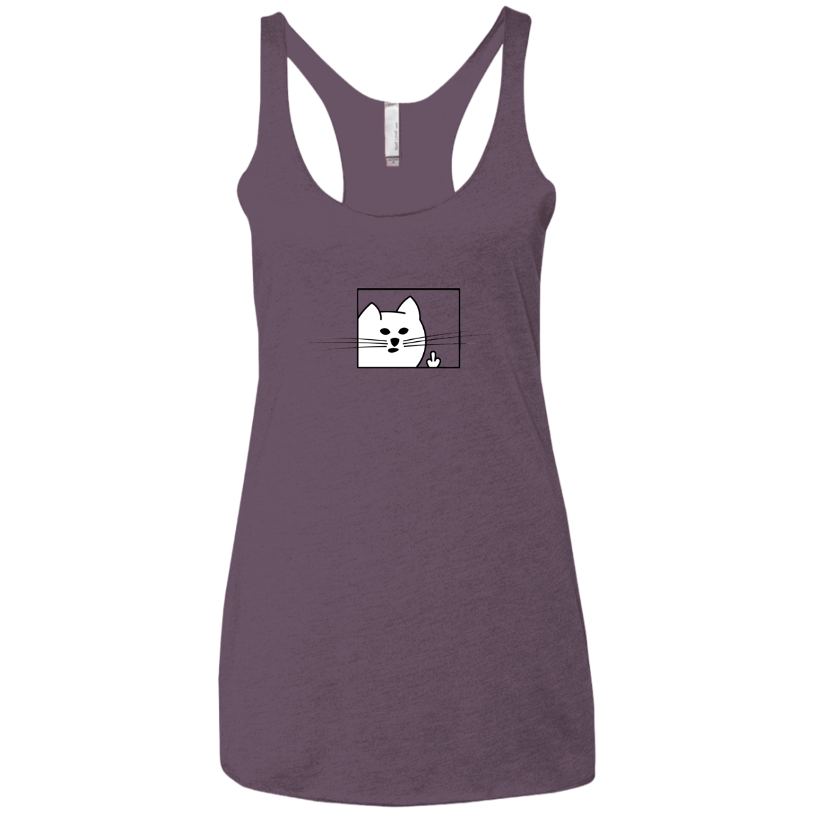 T-Shirts Vintage Purple / X-Small Feline Flip Women's Triblend Racerback Tank