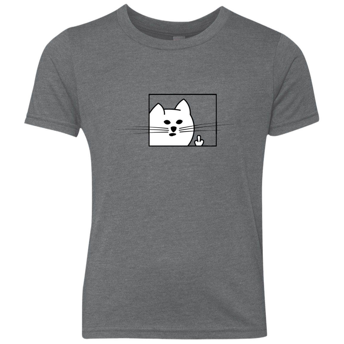 T-Shirts Premium Heather / YXS Feline Flip Youth Triblend T-Shirt