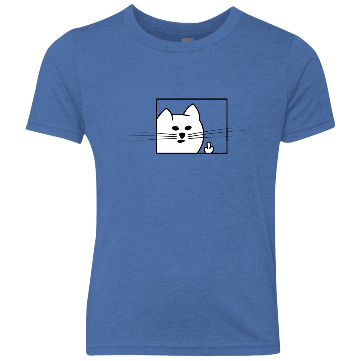 T-Shirts Vintage Royal / YXS Feline Flip Youth Triblend T-Shirt