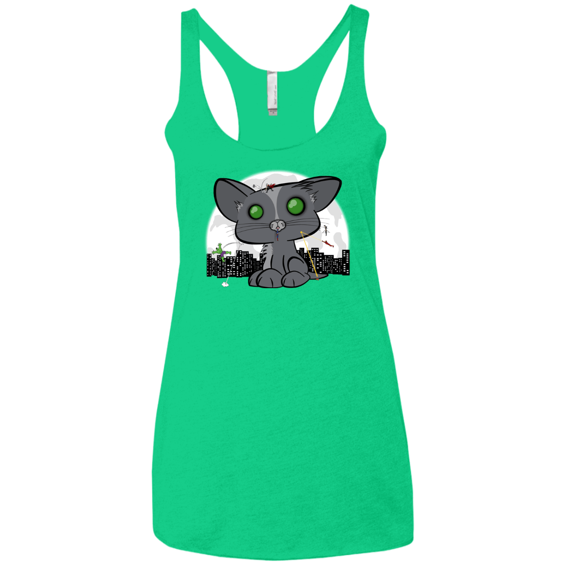 T-Shirts Envy / X-Small Felinity War Women's Triblend Racerback Tank