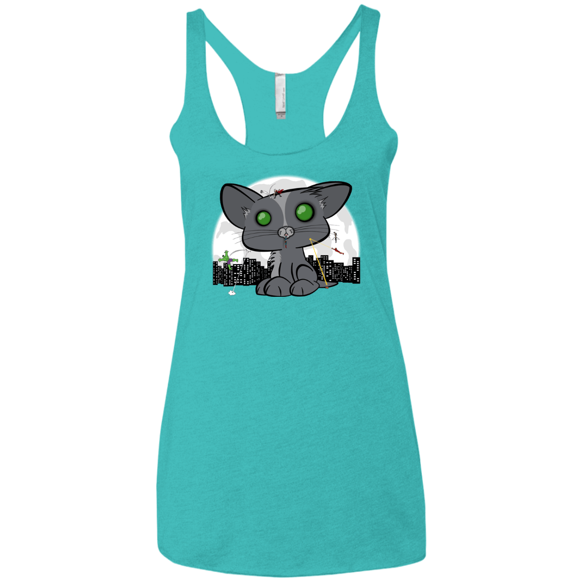 T-Shirts Tahiti Blue / X-Small Felinity War Women's Triblend Racerback Tank