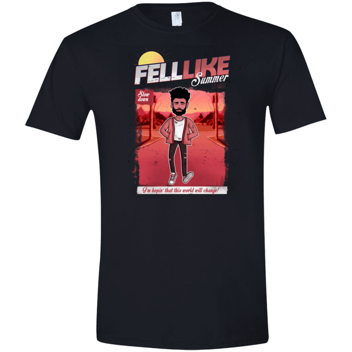 T-Shirts Black / X-Small Fell Like Men's Semi-Fitted Softstyle