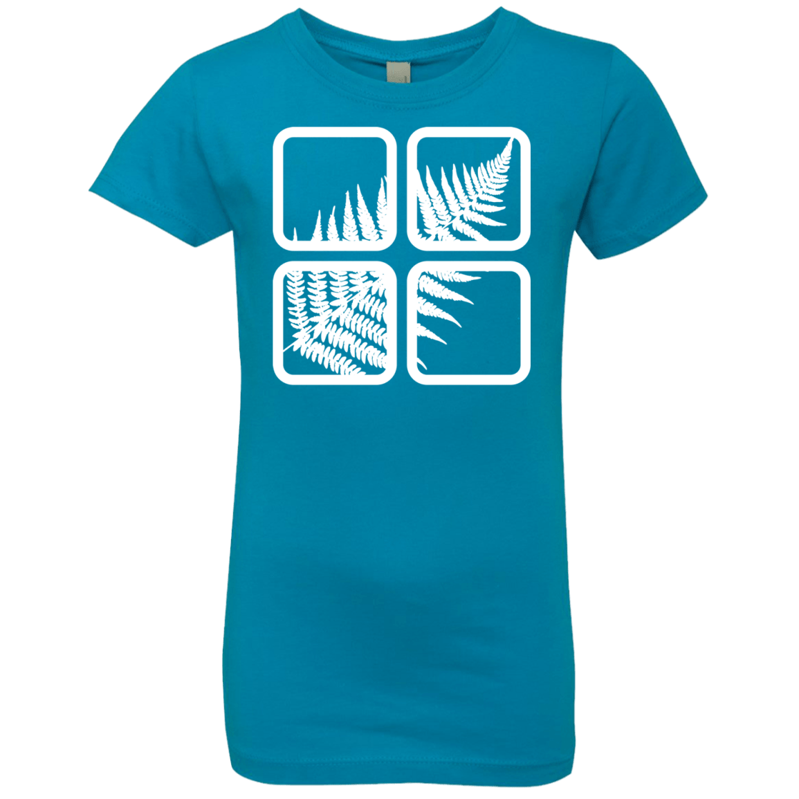 T-Shirts Turquoise / YXS Fern Pane Girls Premium T-Shirt