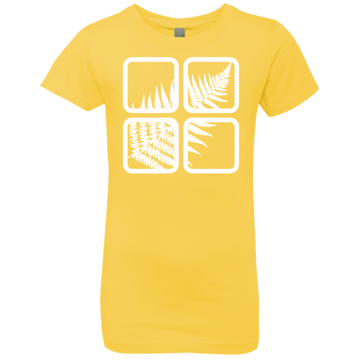 T-Shirts Vibrant Yellow / YXS Fern Pane Girls Premium T-Shirt