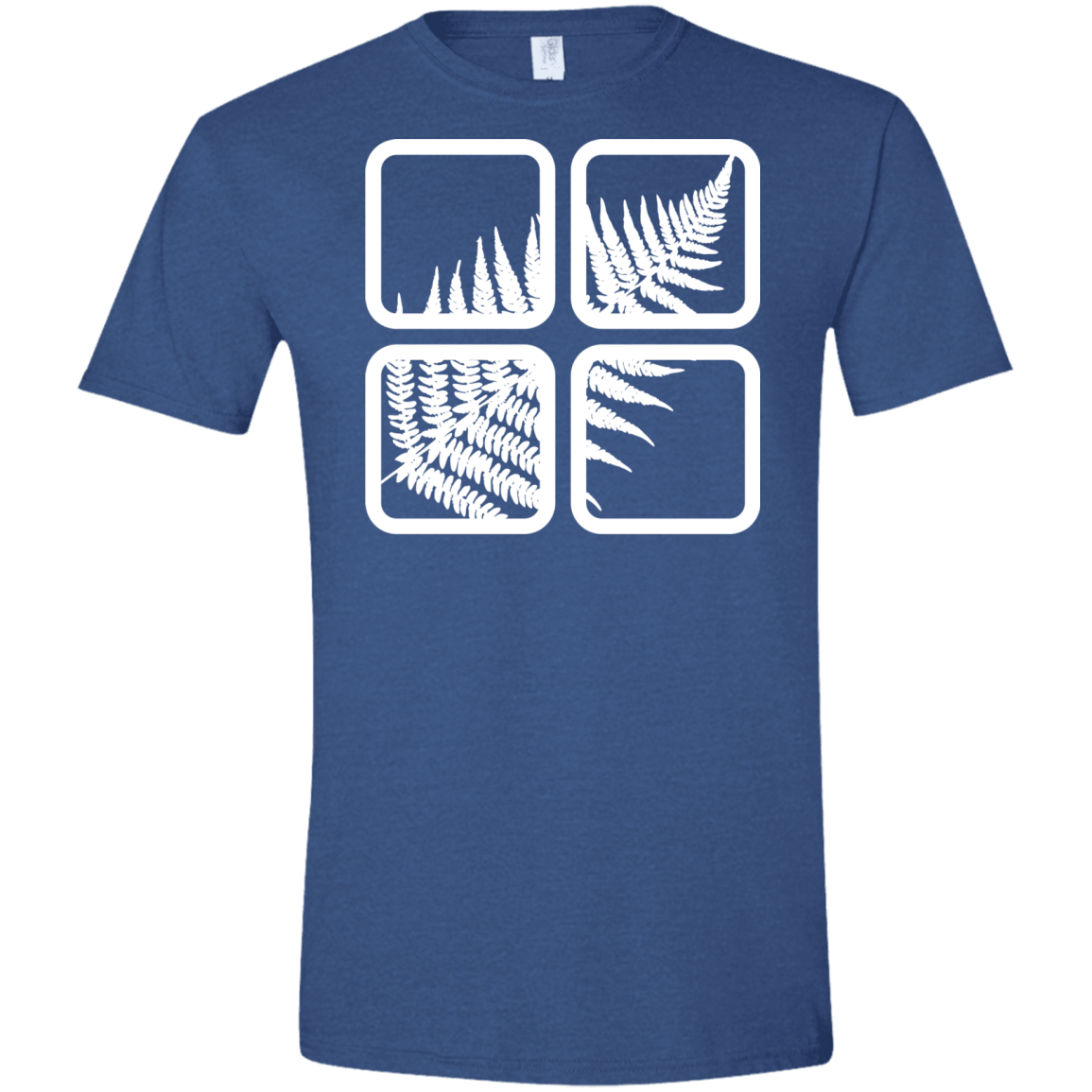 T-Shirts Heather Royal / X-Small Fern Pane Men's Semi-Fitted Softstyle