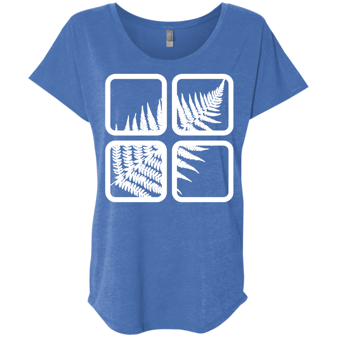 T-Shirts Vintage Royal / X-Small Fern Pane Triblend Dolman Sleeve