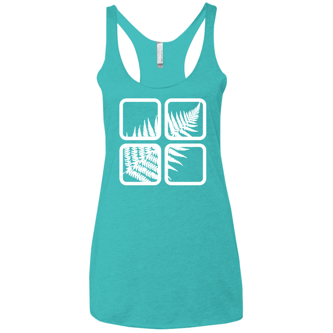 T-Shirts Tahiti Blue / X-Small Fern Pane Women's Triblend Racerback Tank