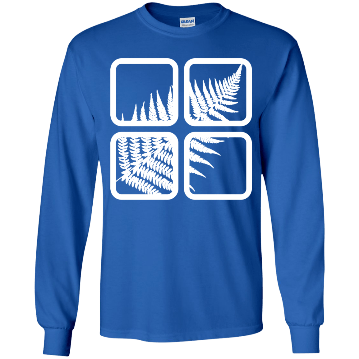 T-Shirts Royal / YS Fern Pane Youth Long Sleeve T-Shirt