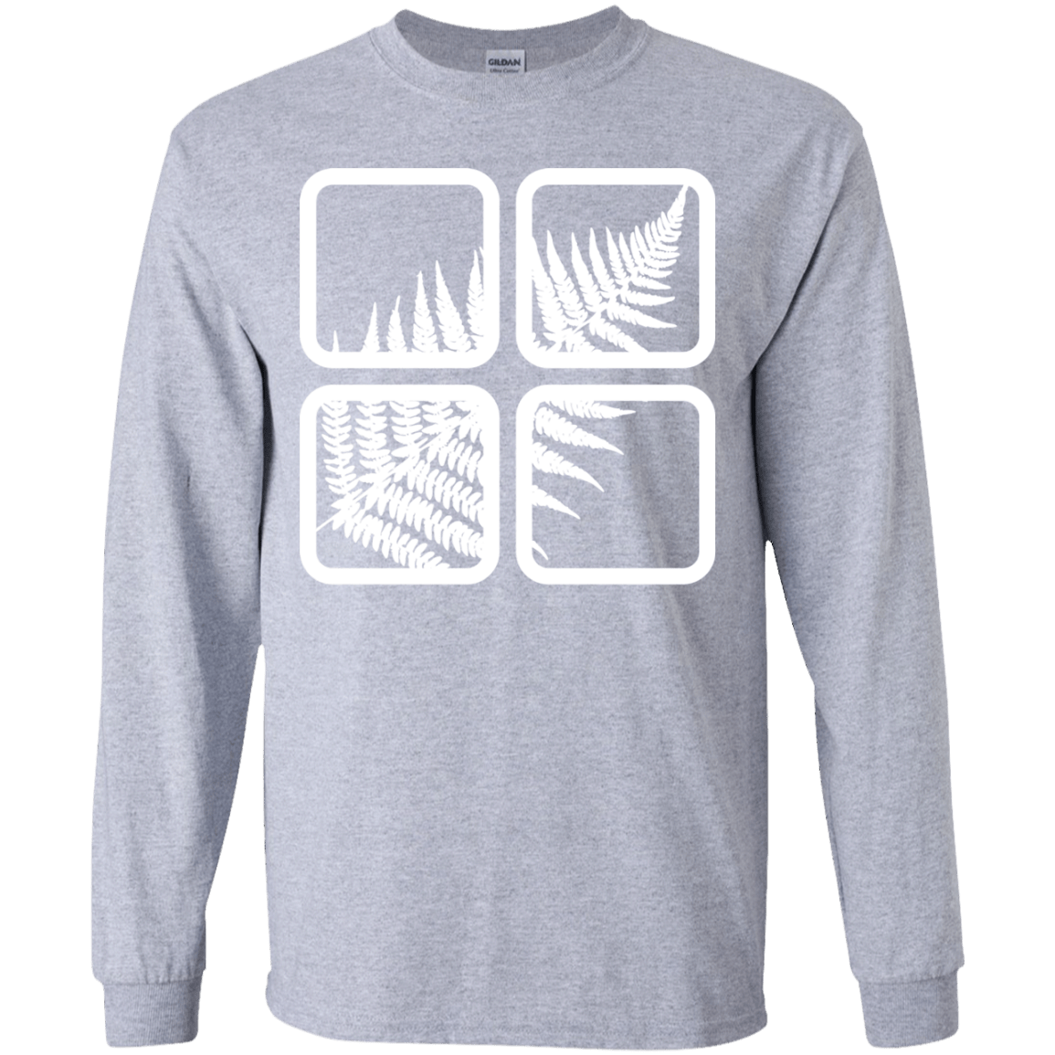 T-Shirts Sport Grey / YS Fern Pane Youth Long Sleeve T-Shirt