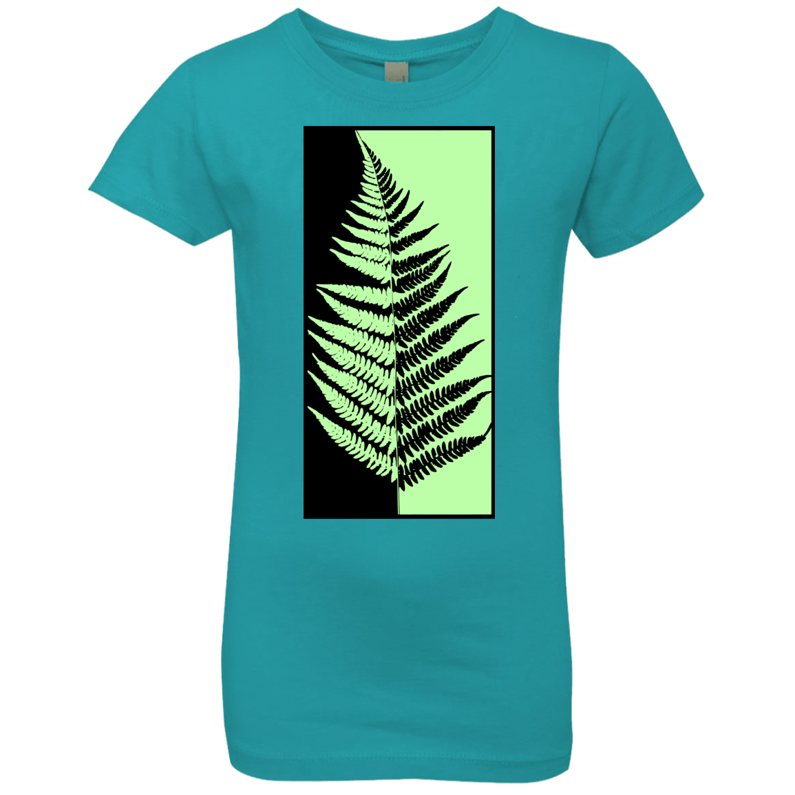 T-Shirts Tahiti Blue / YXS Fern Press Girls Premium T-Shirt