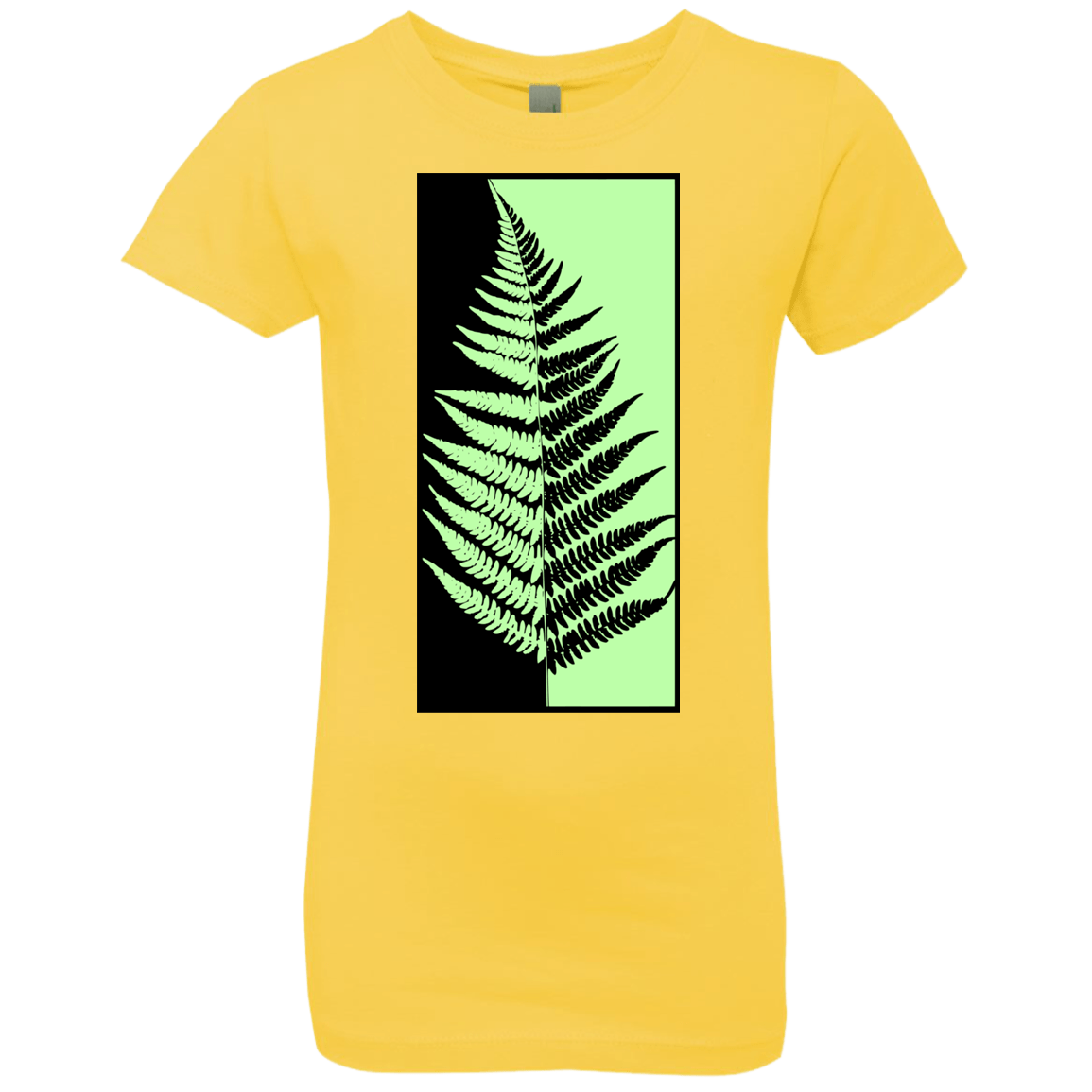 T-Shirts Vibrant Yellow / YXS Fern Press Girls Premium T-Shirt
