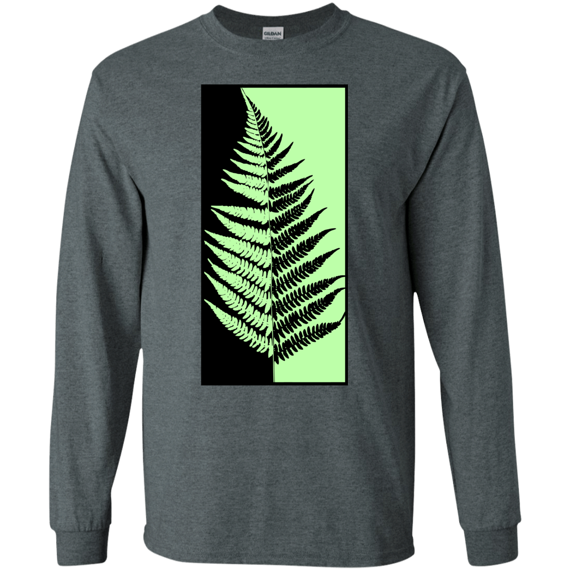 T-Shirts Dark Heather / S Fern Press Men's Long Sleeve T-Shirt