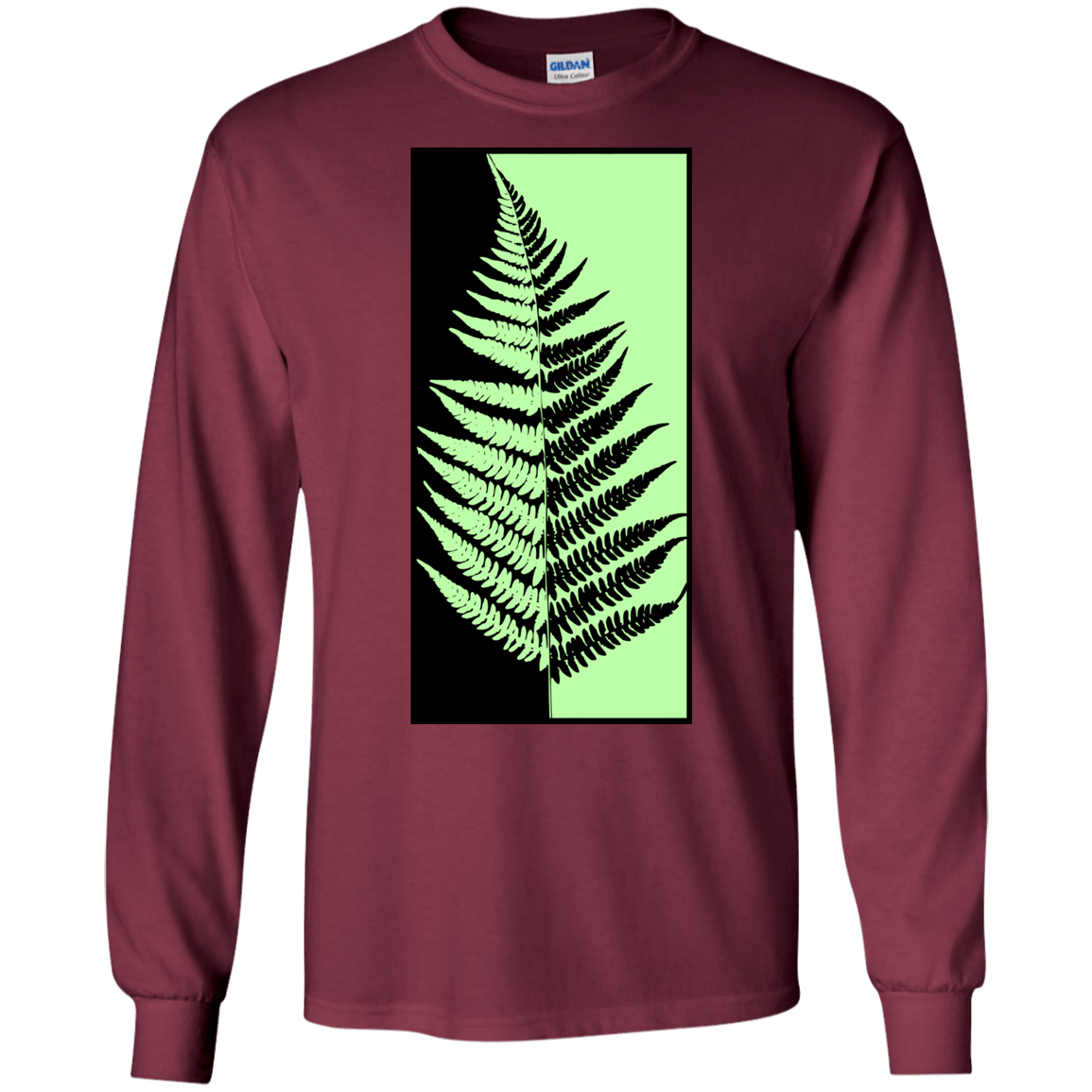 T-Shirts Maroon / S Fern Press Men's Long Sleeve T-Shirt